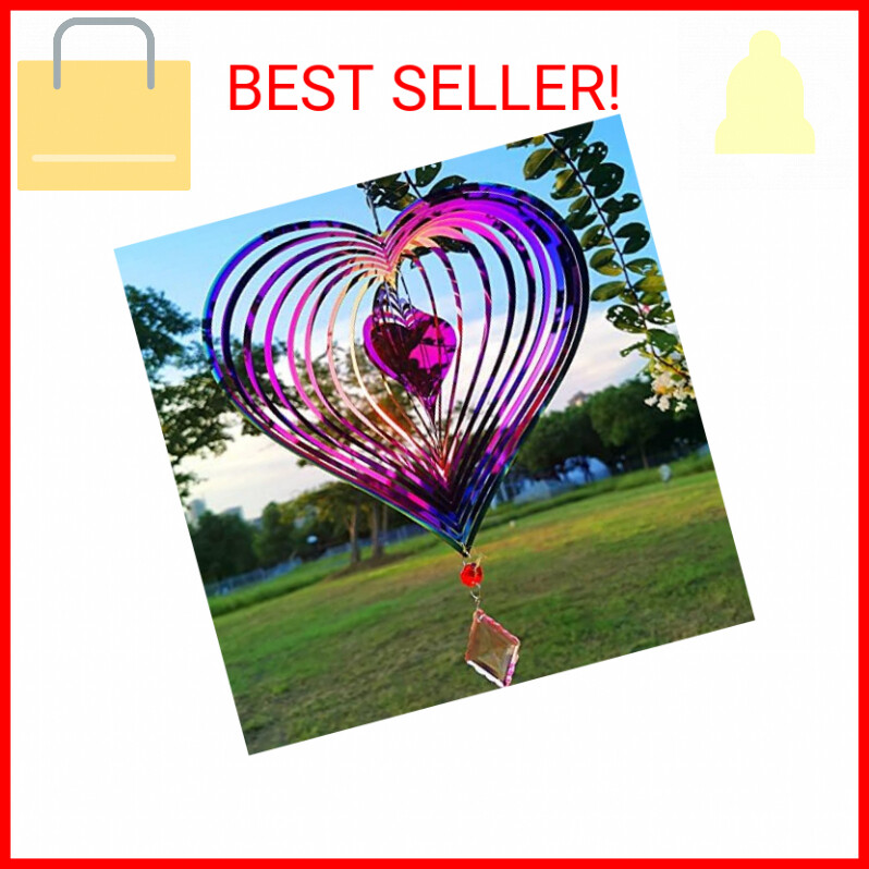 3D Metal Wind Spinner for Yard and Garden Decor Outdoor Hanging Gift