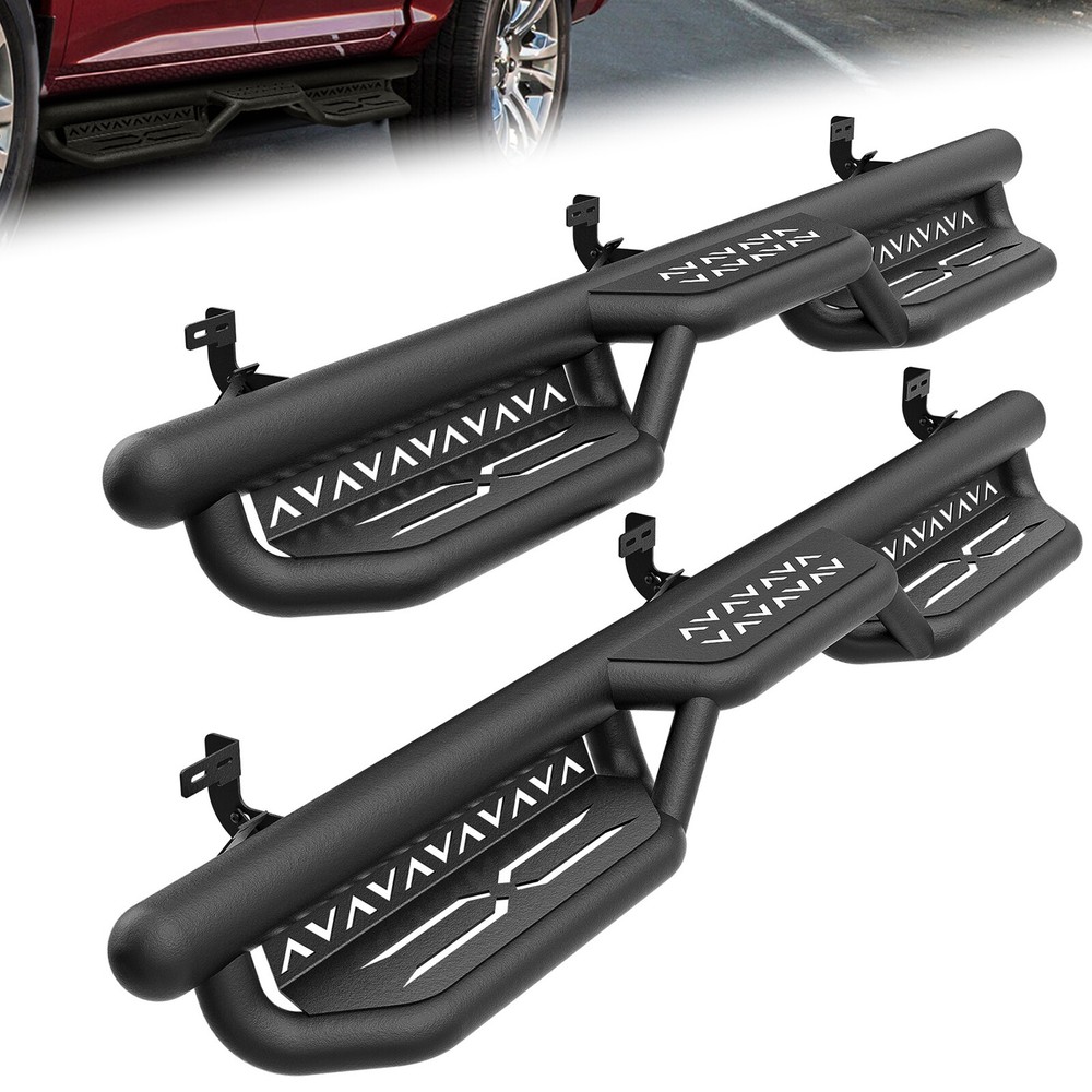 2-Stairs Running Boards For 09-2018 Ram 1500 & 19-2024 Ram 1500 Classic Quad Cab