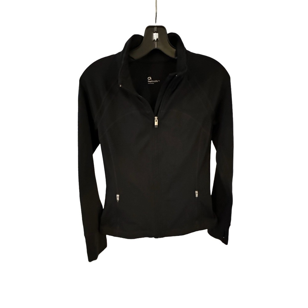 GAP FIT Women's Full Zip Athletic Soft Shell Jacket Thumb Holes XS