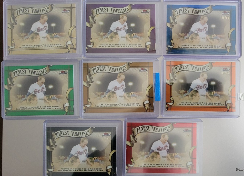 2024 Topps Finest Timelines Nolan Ryan FT-5 ALMOST COMPLETE SET! Must Have!! 🔥