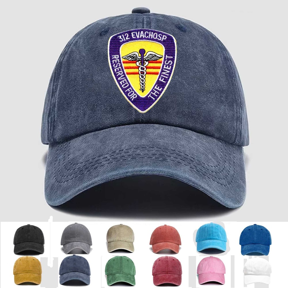 Custom Embroidered Hat 312 Medical Evacuation Hospital, Veteran Cap, Trucker Hat