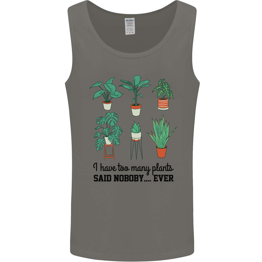 Too Many Plants Said Nobody Ever Gardening Mens Vest Tank Top