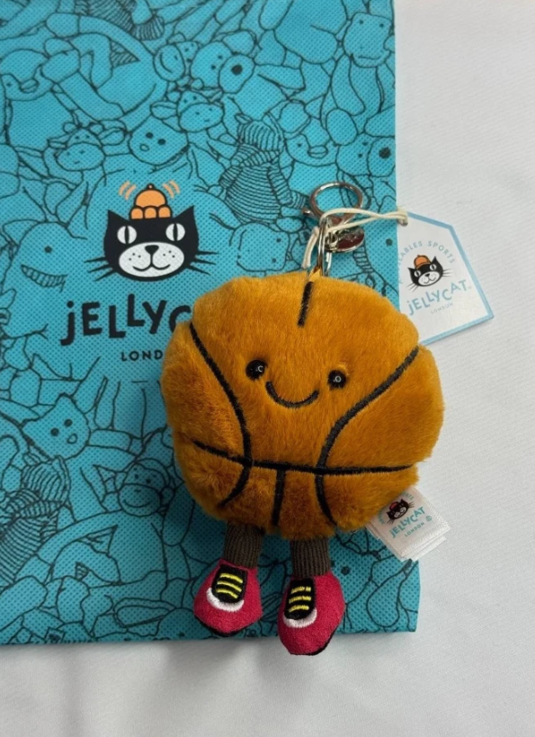 Jellycat Basketball Keychain- Plush Bag Charm 2026 – Cute Gift NWT For All Ages