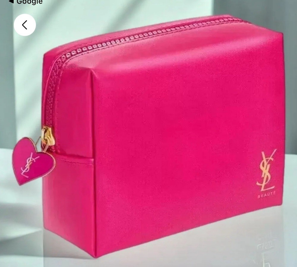 YSL Beauty Mini Bag with Gold-Tone Logo Charm