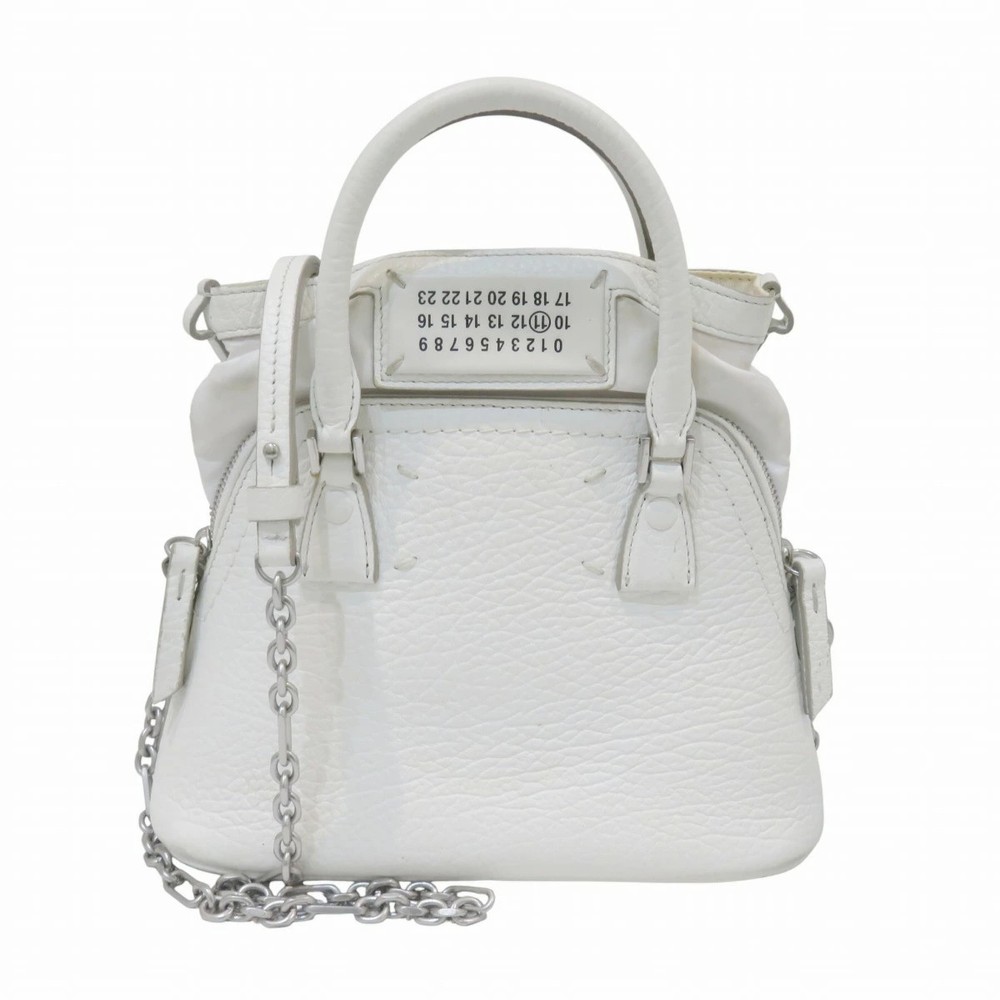 Y0120 Maison Margiela Shoulder Bag 5AC Micro Leather S56WG0081 Used