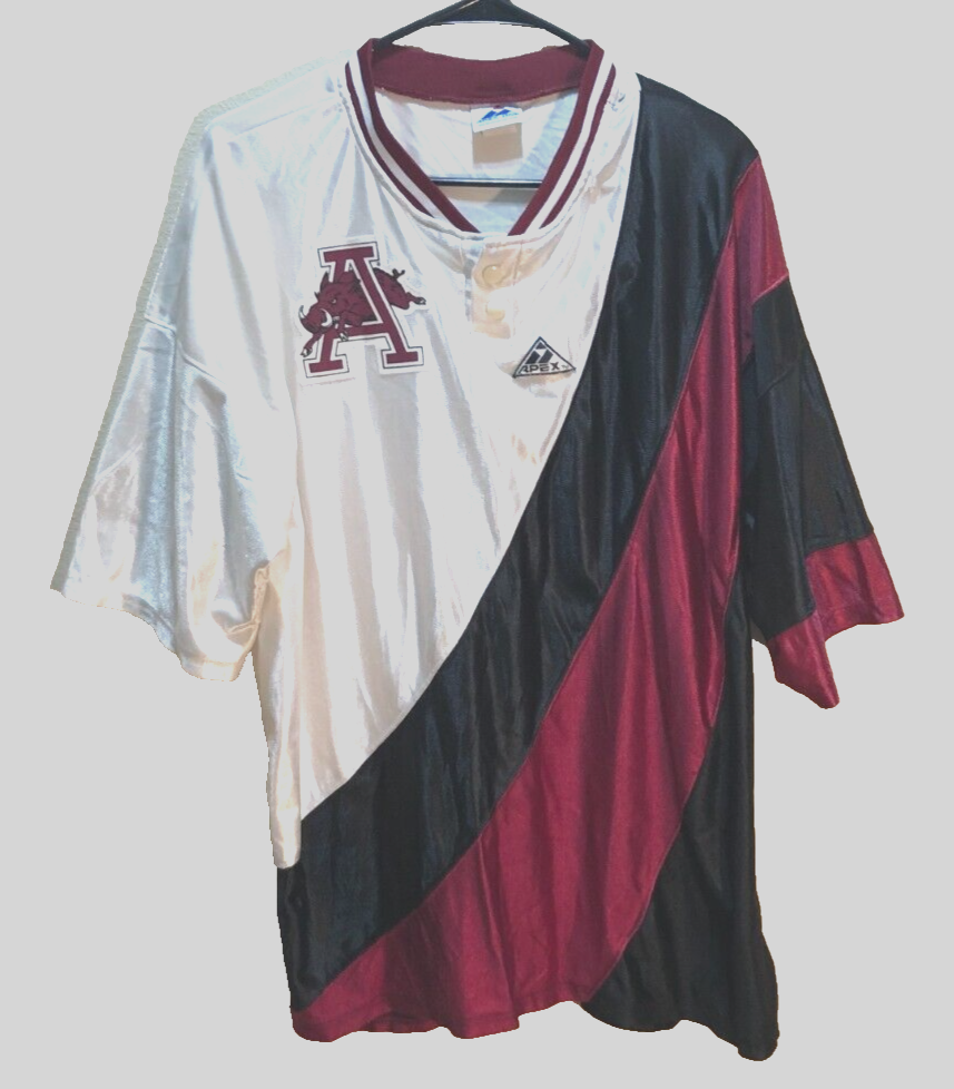 Arkansas Razorbacks NCAA Vintage 90s Cardinal White Basketball Shooting Shirt M