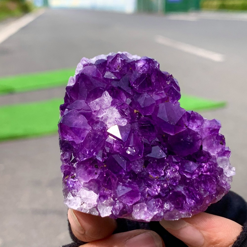 98G Natural Amethyst geode quartz cluster crystal specimen Healing