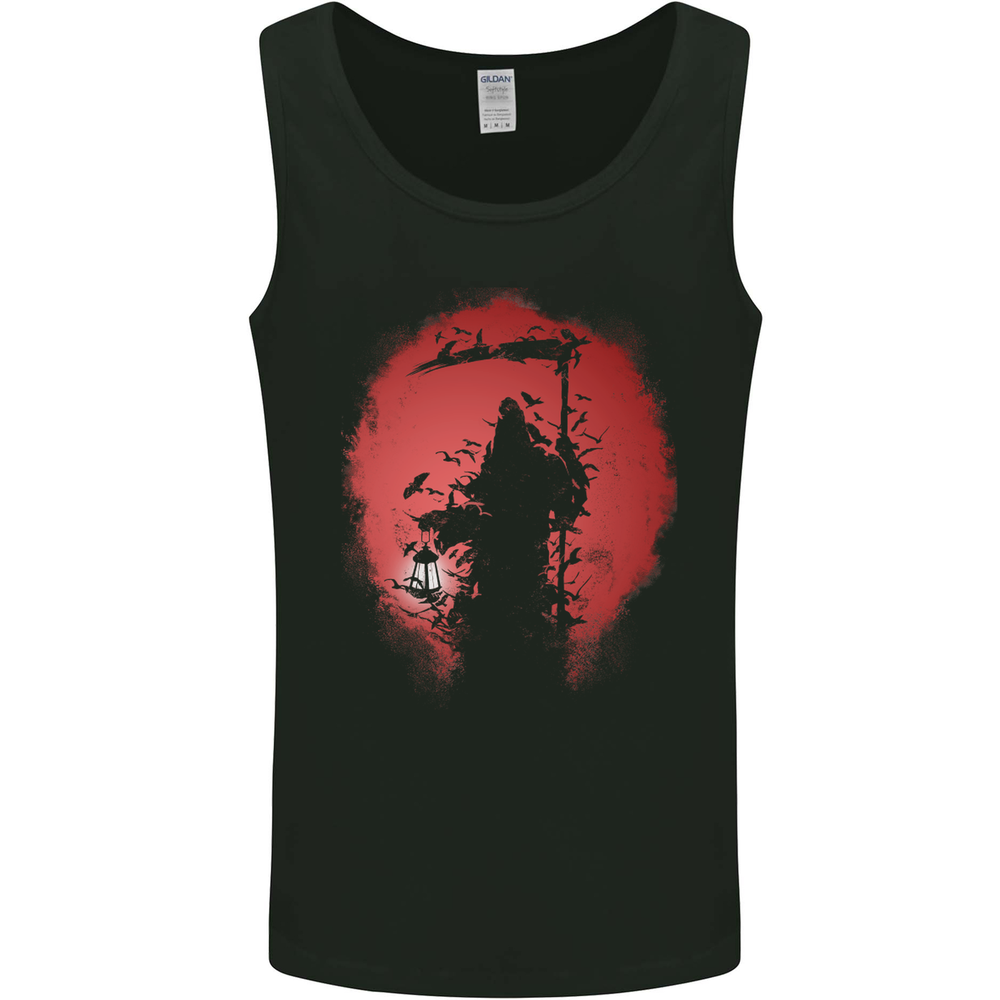 Afterlife Grim Reaper Death Gothic Skull Mens Vest Tank Top