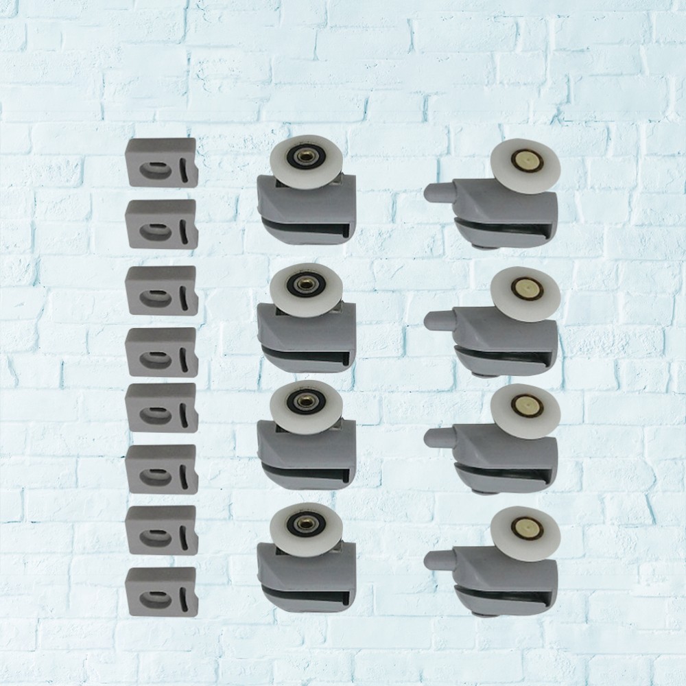 8-Piece Bathroom Shower Door Pulley Rollers for Easy DIY Replacement  