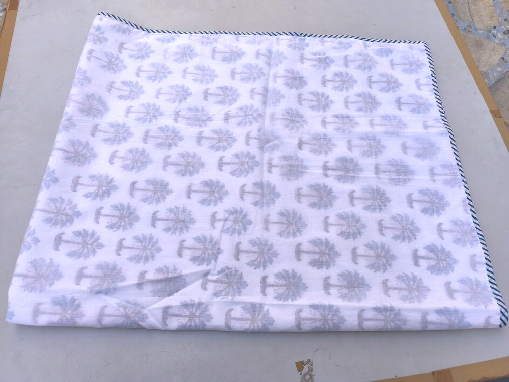 Hand Block Print Baby Dohar Soft Cotton Summer Blanket Lightweight Muslin Quilt