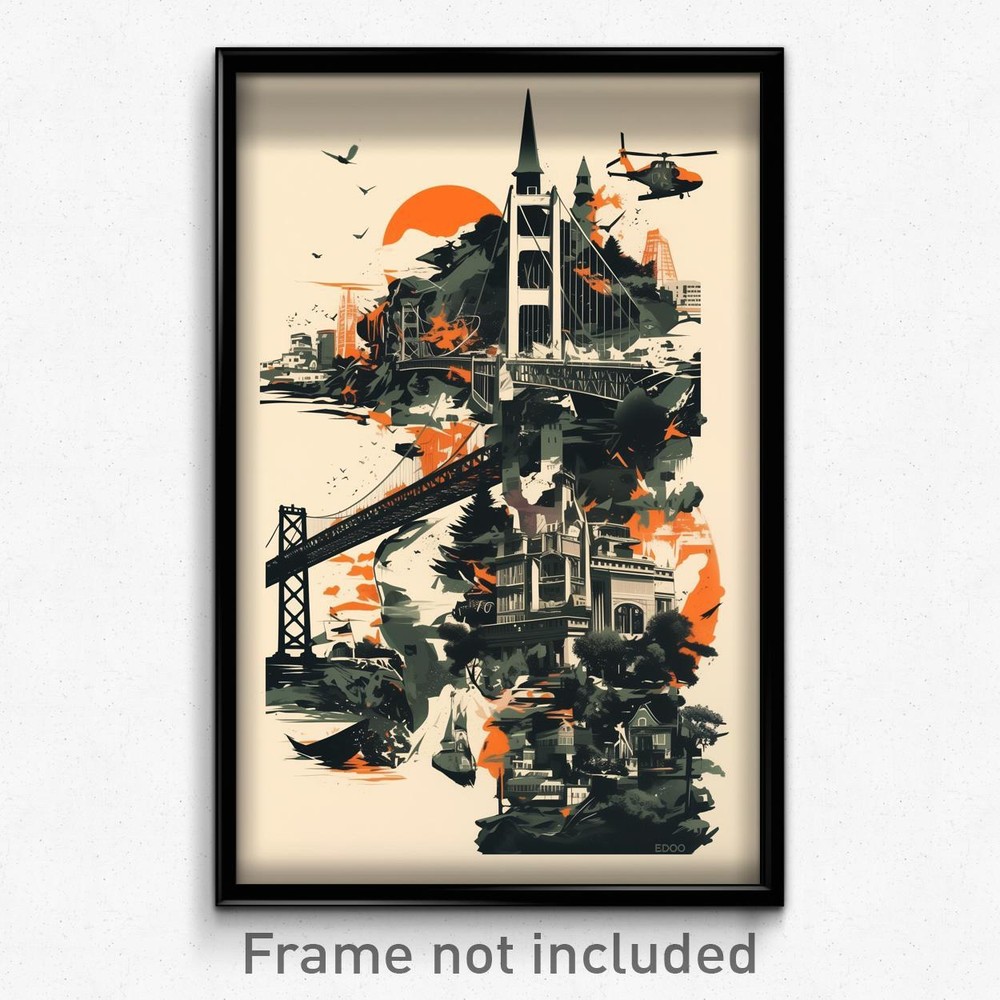 Greek Movie Poster - Giant San Francisco (Greece Retro Film Art Print)