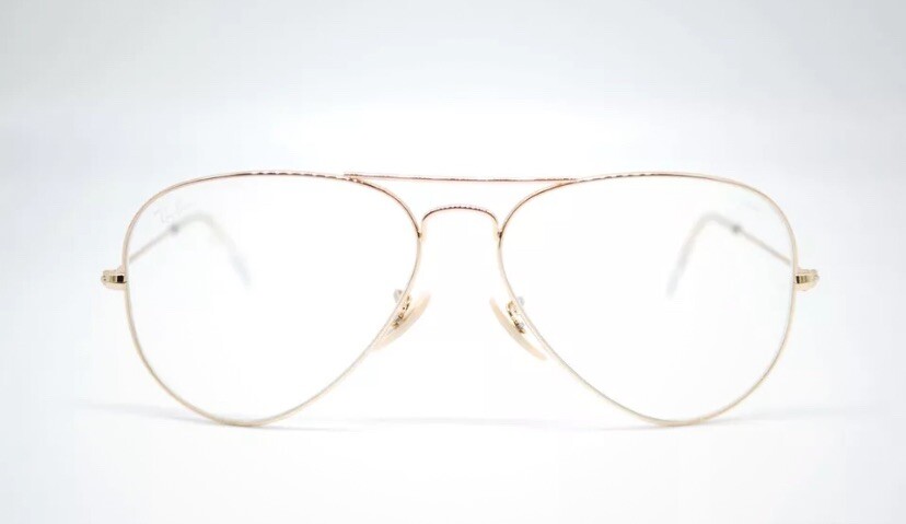 Ray Ban Aviator Glasses Gold Rim Large