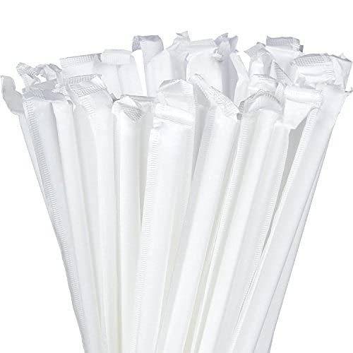 1000-Pack 10.25-Inch Jumbo Plastic Drinking Straws for Food Service  