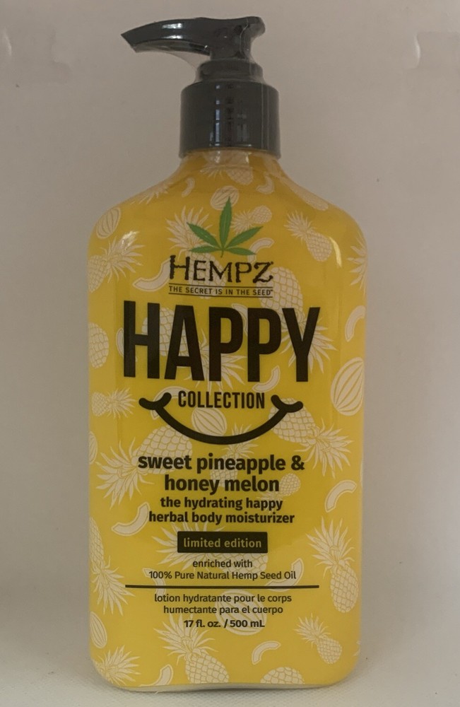Hempz HAPPY Pineapple & Honey Melon Body Lotion Full Size 500/17fl.oz. SEALED