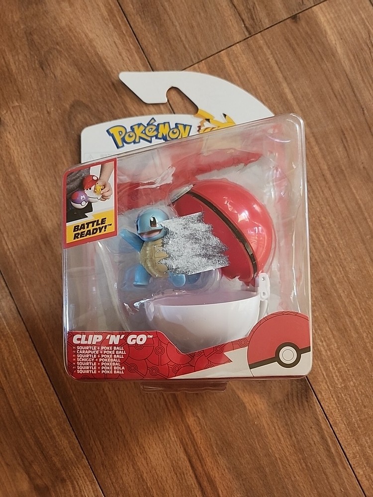 Squirtle Clip N Go Pokemon Battle Figure with Poke Ball PKW3636 by Jazwares