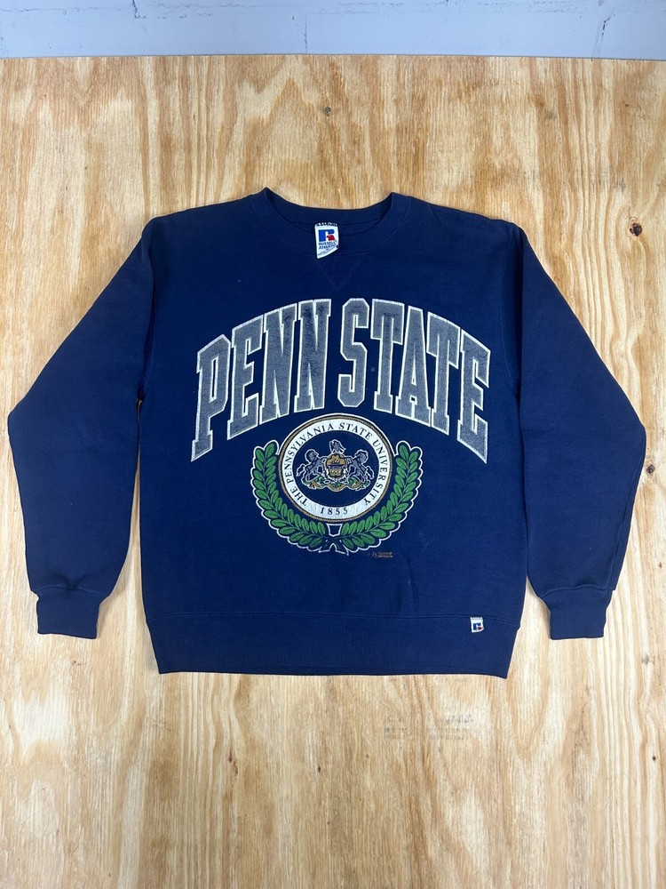 90's Vintage Russell Athletic Penn State Crewneck Sweatshirt Blue Medium