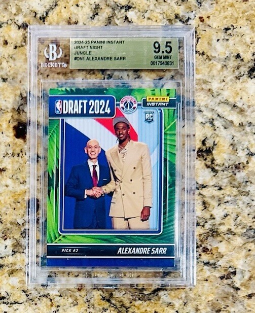 2024 Panini Instant Draft Night Alexander Sarr Jungle Rookie BGS 9.5 Gem #2/25