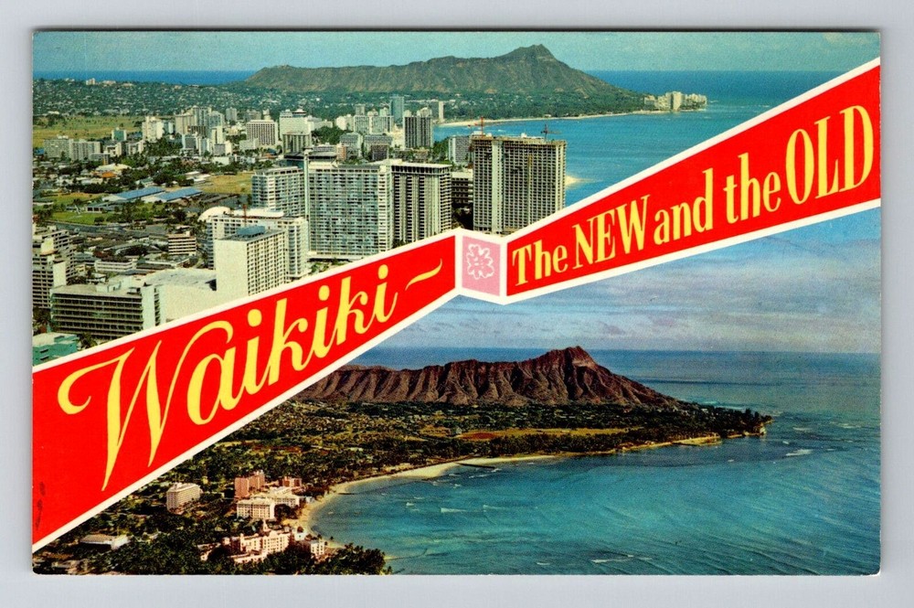 Waikiki HI-Hawaii, General Greetings, Large Letters, Vintage Postcard