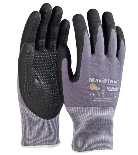 MaxiFlex 34-844 Foam Dotted Nitrile Grip Coated Protective Gloves 144 Pairs