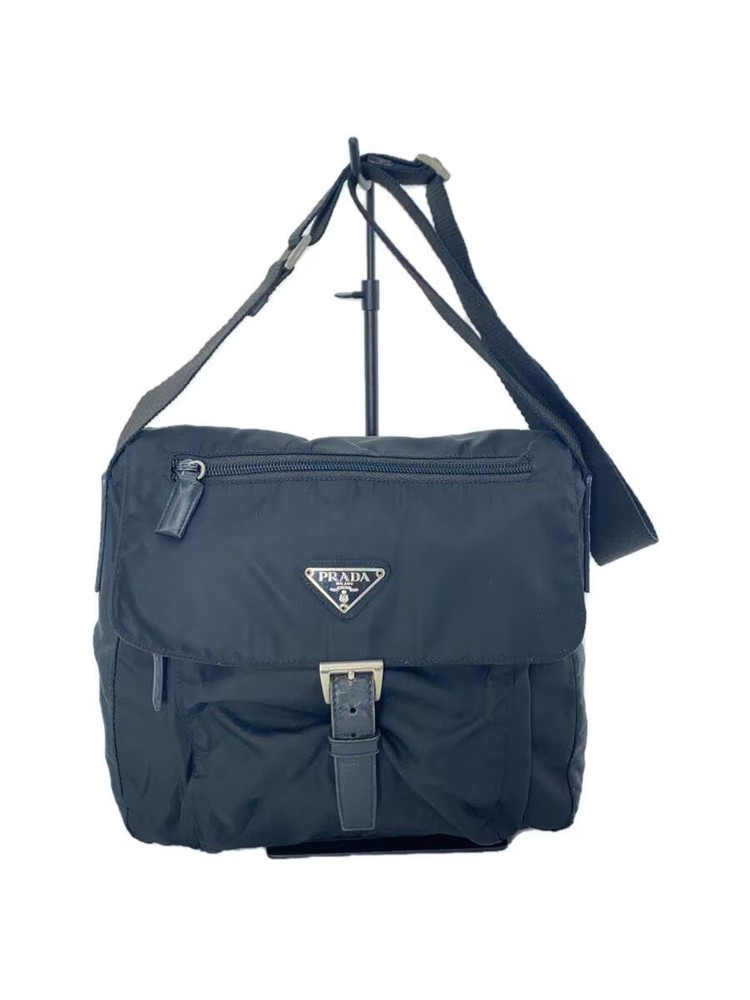 RARE PRADA Nylon Shoulder Bag in Black