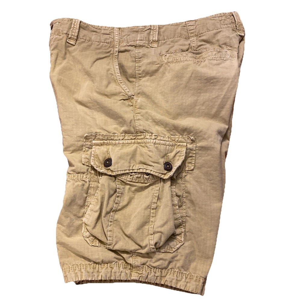 American Eagle Men’s Longboard Cargo Shorts Light Khaki Ripstop Size 30