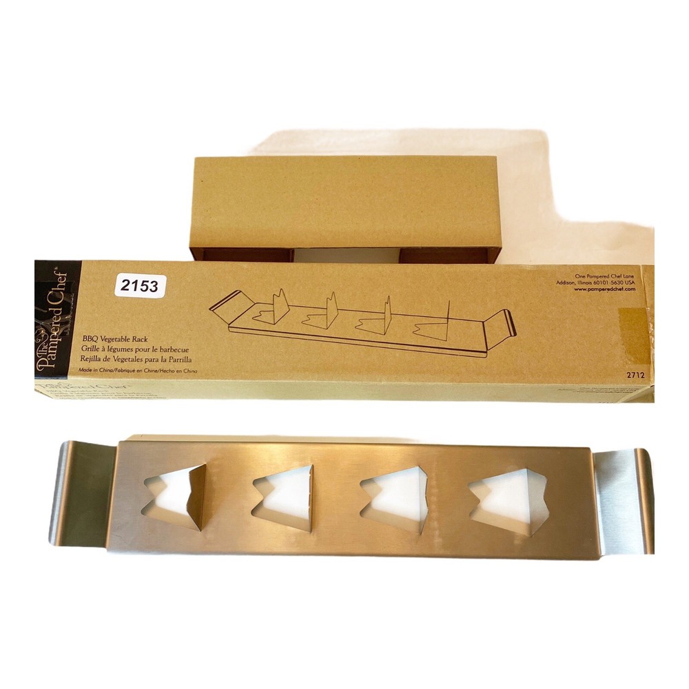Pampered Chef Stainless Steel BBQ Vegetable Grilling Rack #2712