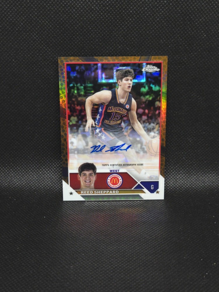 2023 Topps Chrome McDonalds #CA-RS Reed Sheppard Orange Basketball Auto /25