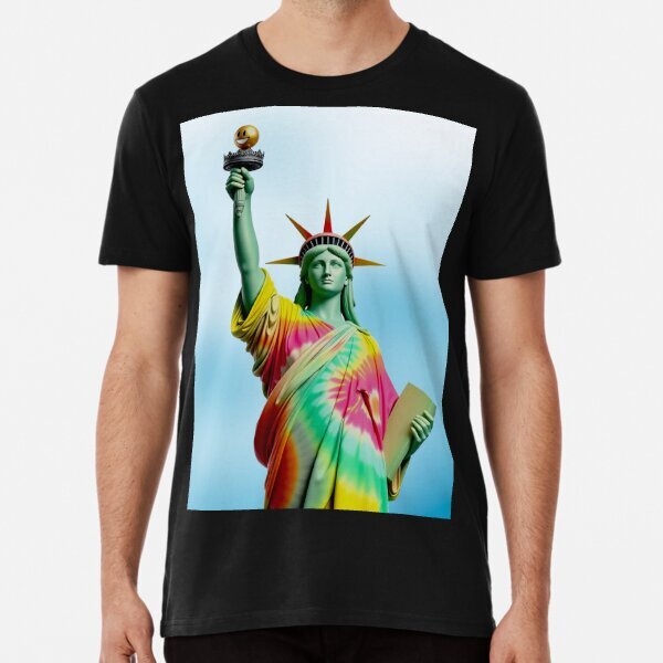 Tie-Dye Liberty Modern Pop Remix Premium T-Shirt S-5XL