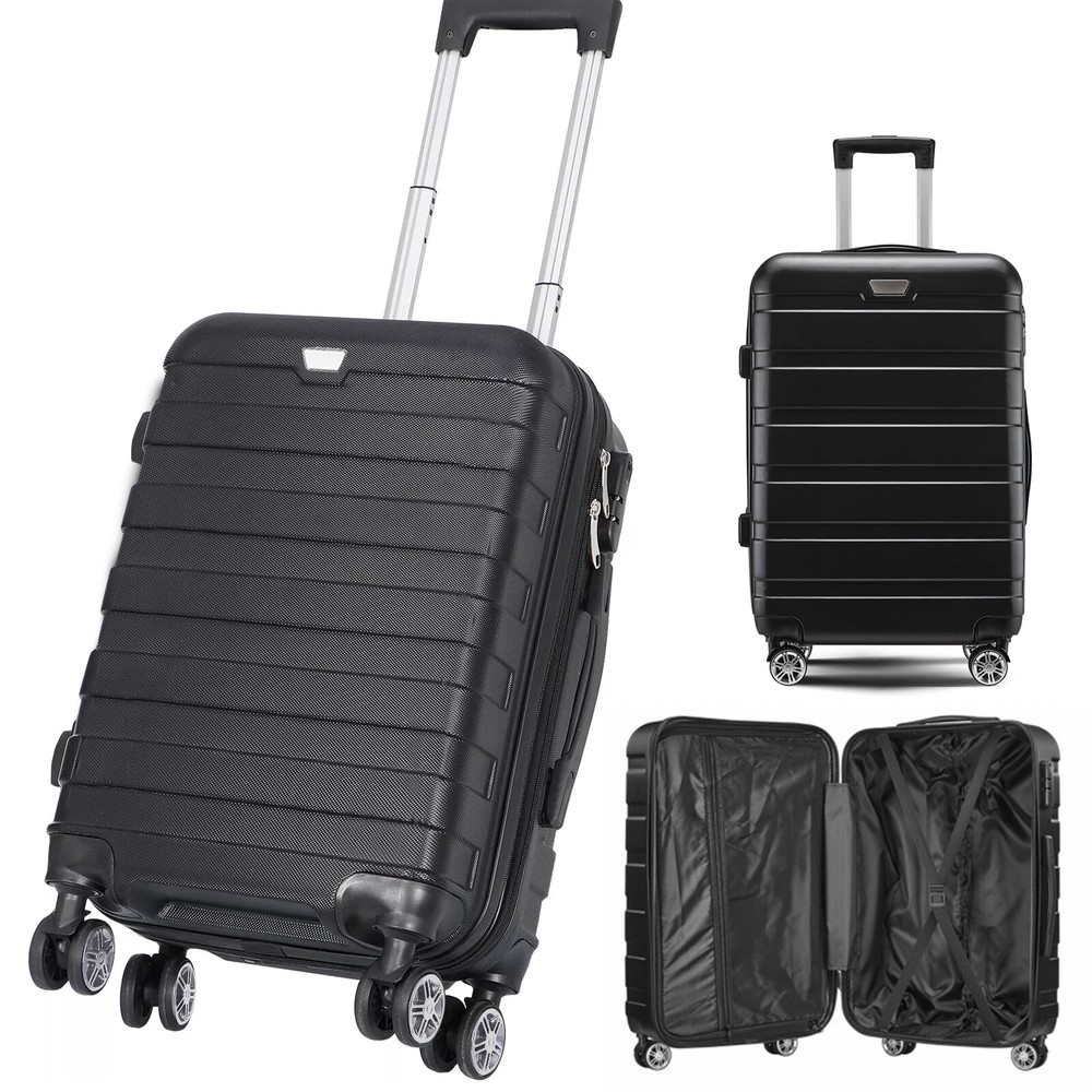 Carry On Luggage 20in Hardside Spinner Suitcase ABS Lightweight Travel Bag Lock
