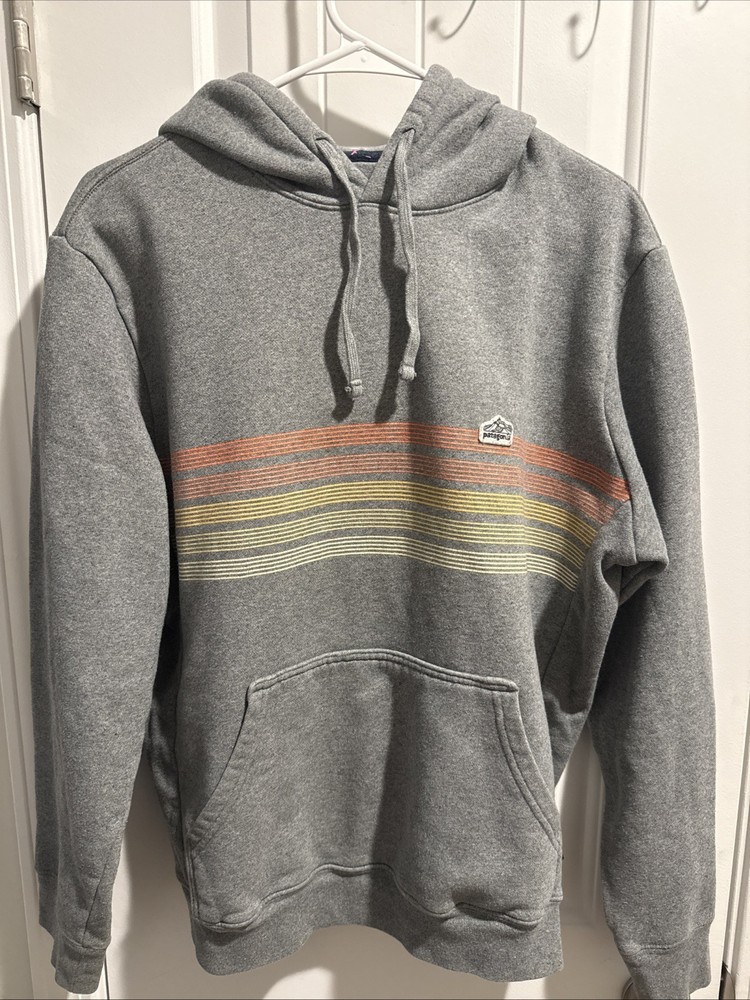 Patagonia Men's Line Logo Ridge Stripe Uprisal Hoody Size Medium