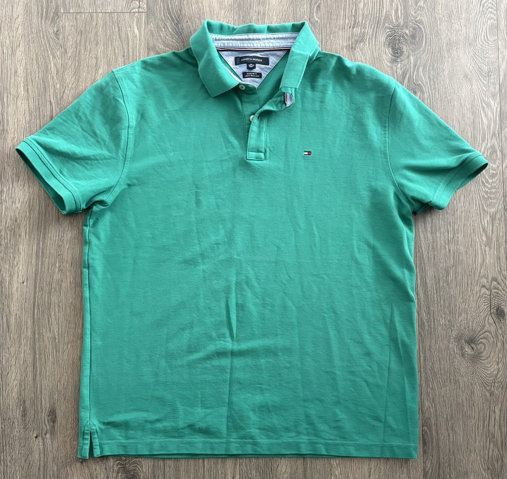 Tommy Hilfiger Men’s Size XL Polo Green Regular Fit
