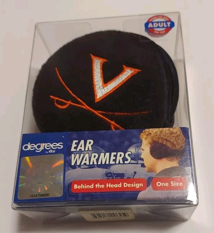 NCAA Virginia Cavaliers Degrees By 180s Sport Shell Ear Warmers Ear Muffs NEW