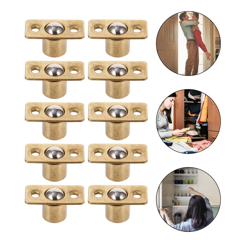 10 Pcs Copper Bump Beads for Cabinet Door Latches Spring Ball Lock Hardware