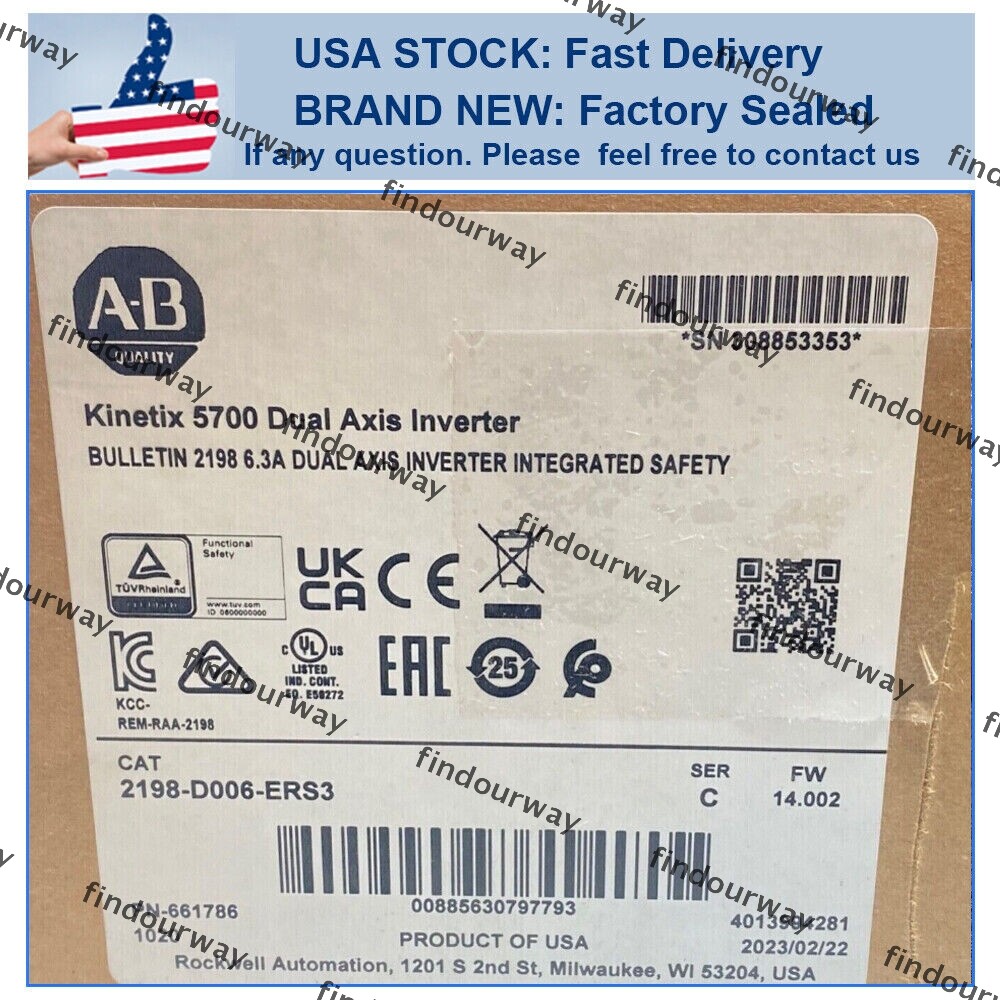 New Factory Sealed 2198-D006-ERS3 /C Kinetix 5700 Dual Axis Inverter