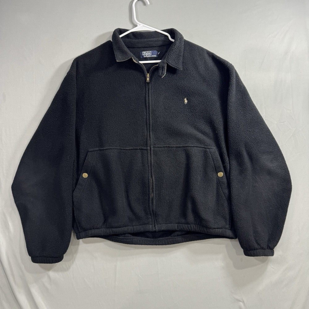 Polo Ralph Lauren Vintage 90s Fleece Full Zip Harrington Jacket Men's XXL