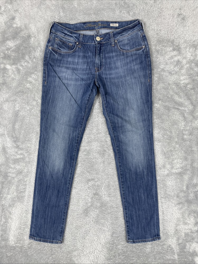 Mavi Jeans Women's 30/30 Blue Alexa Mid Rise Skinny Stretch Pants Casual