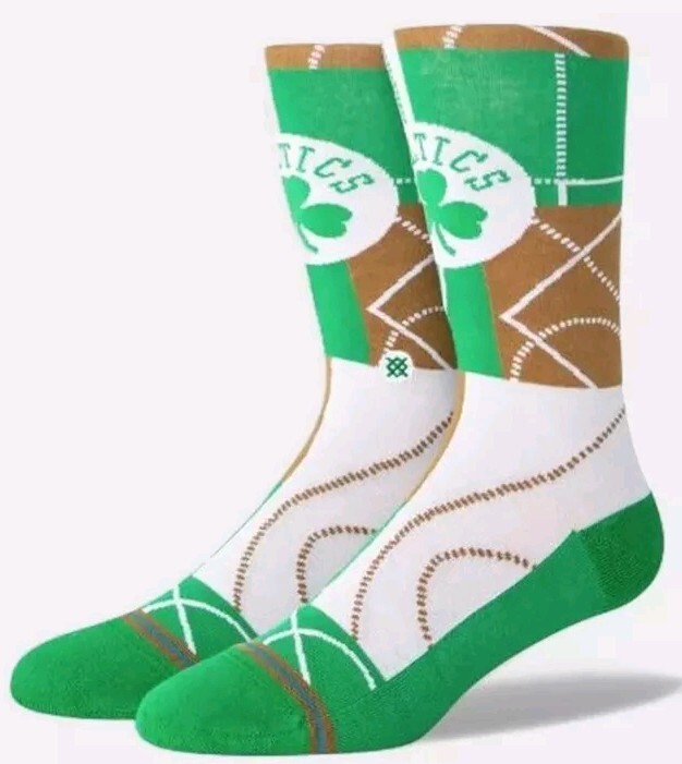 Stance Men's L NBA Celtics Basketball Crew Socks 9-13 Green Boston