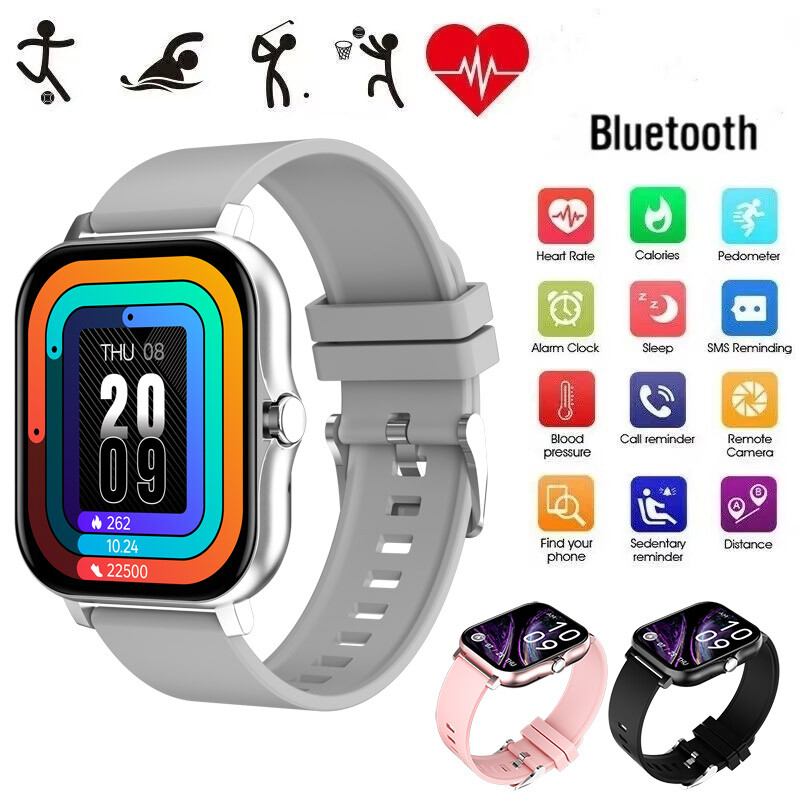 Bluetooth Smart Watch for iPhone Samsung Android with Heart Rate SpO2 Fitness Tracker