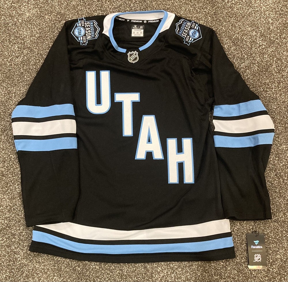 NWT Utah Hockey Club Fanatics Premium Jersey w/ Inaugural Season Patches 46 S