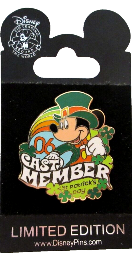 Disney World 2006 St Patricks Day LE 1000 Mickey Cast Member Pin #45580-image
