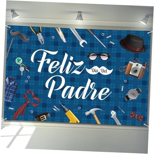 72x48 Inch Large Feliz Dia Del Padre Fathers Day Banner Backdrop Decor-image