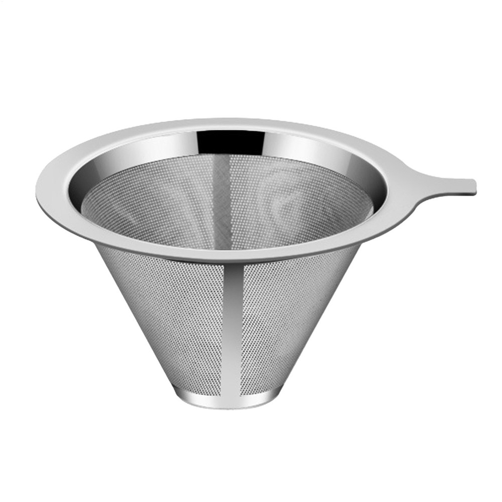 Coffee Screen Funnel Filter Cone Stainless Steel Tea Strainer Mesh Coffee Filter