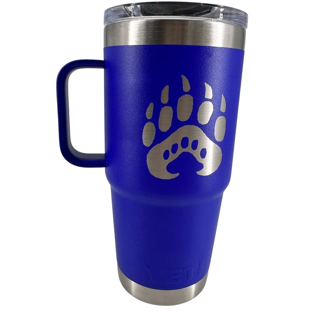 YETI Rambler 20 oz Blue Mug Bear Paw Mama & Baby Design MagSlider Lid