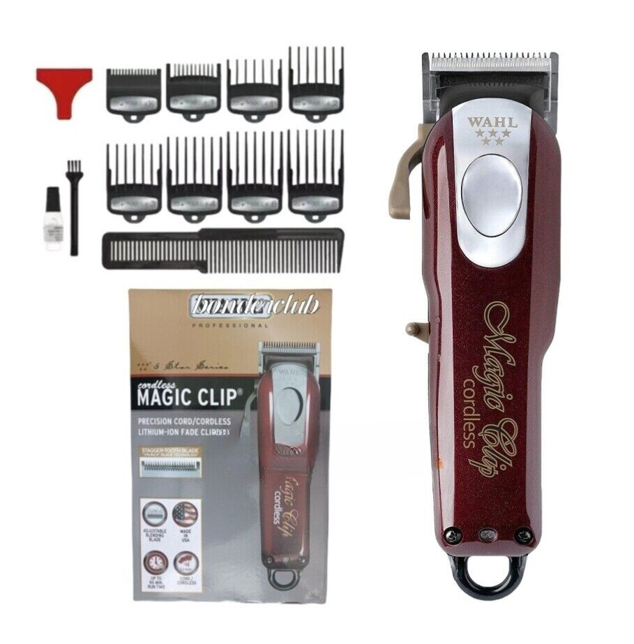 Wahl Professional 5-Star Magic Clip Cordless Hair Clipper 8148 in Red