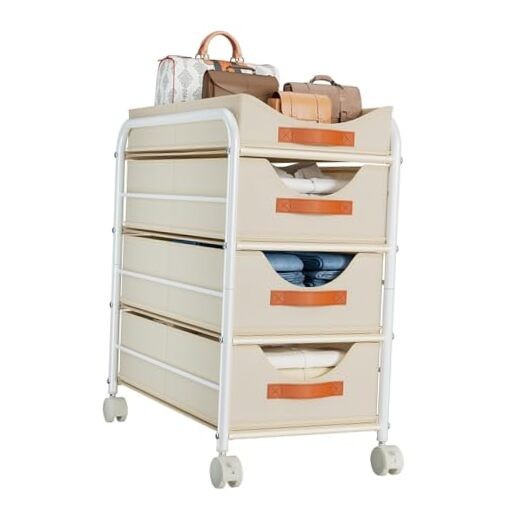 Closet Organizers and Storage 4 Tier - Fabric Clothes Drawer Storage Bins,