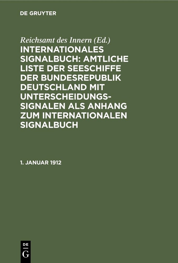 1. Januar 1912 (Hardback)