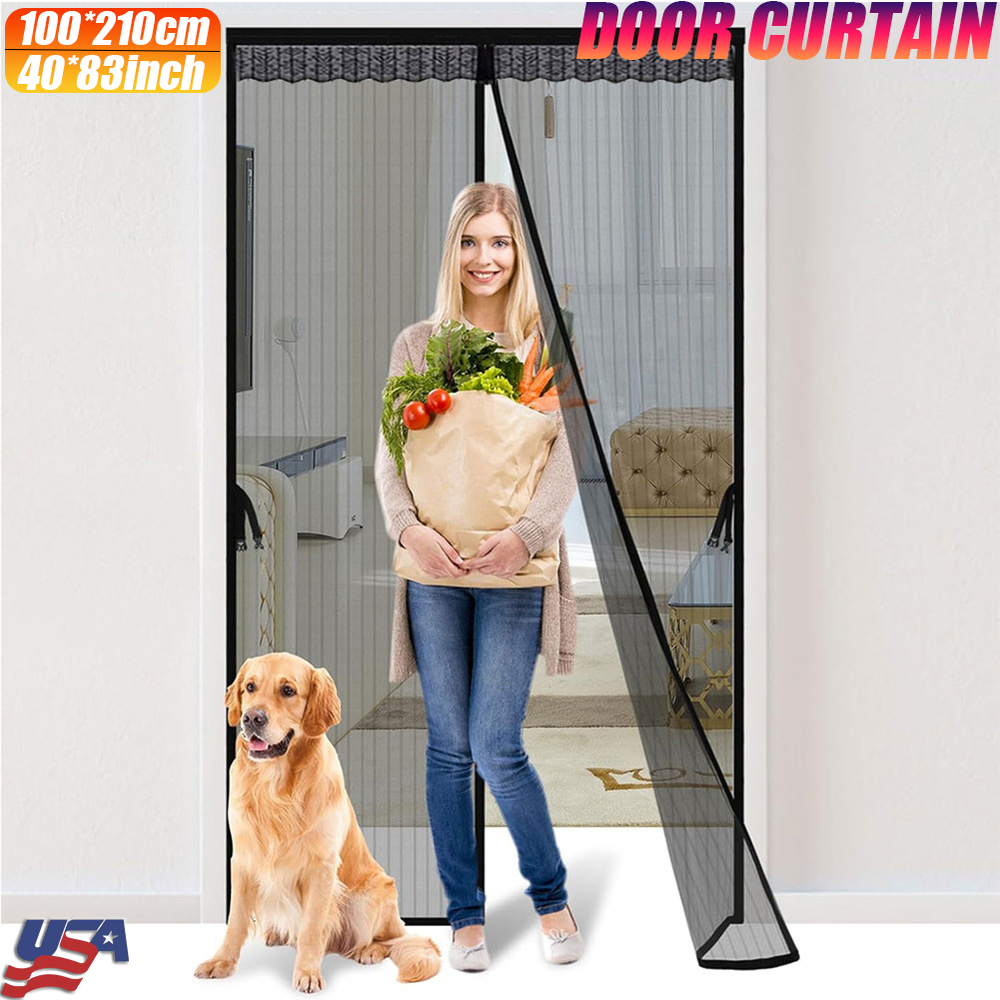 Magnetic Screen Door Heavy Duty Mosquito Net Hands Free Bug Mesh Curtain
