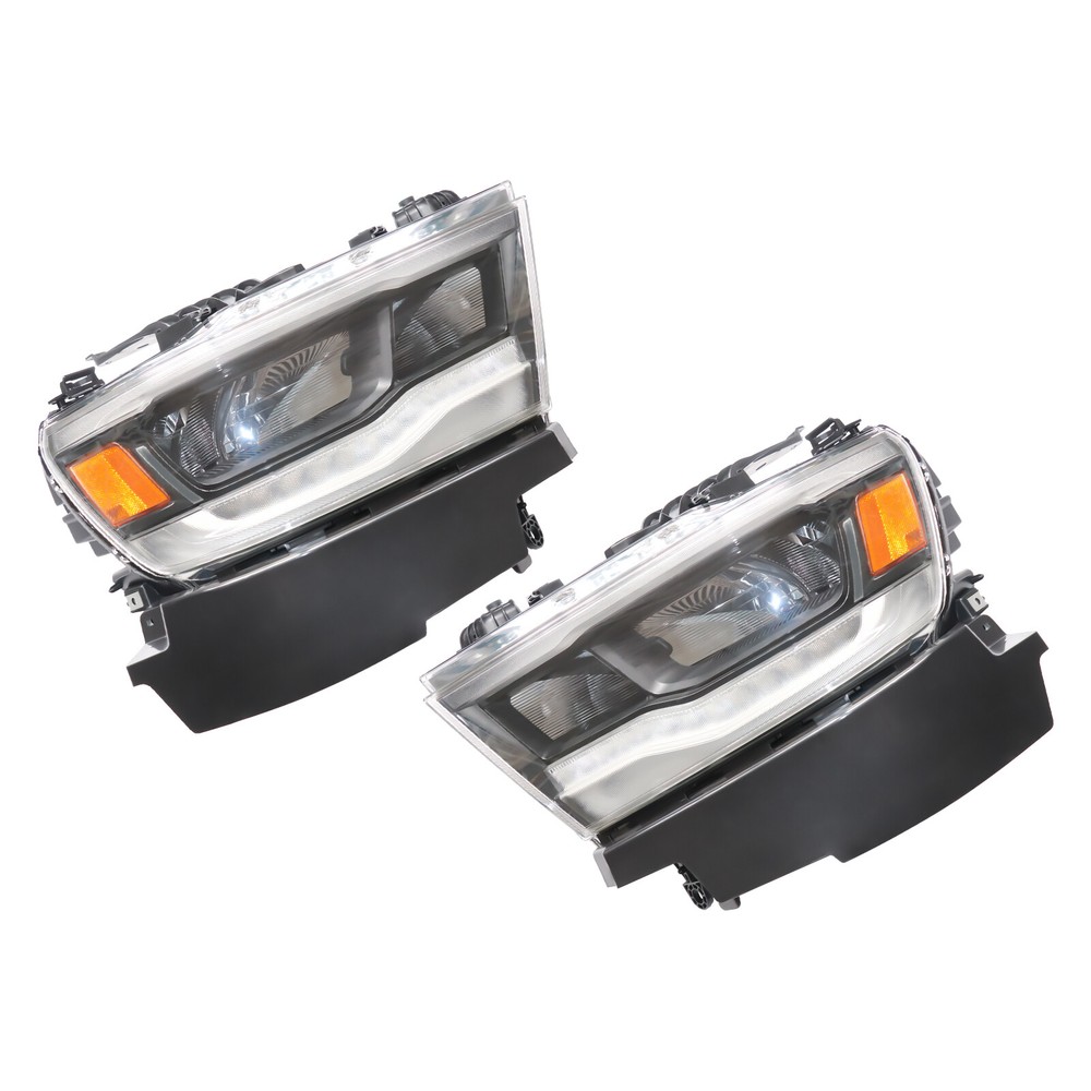 Pair Driver & Passenger Side Headlights For Dodge Ram 1500 Full LED Headlights