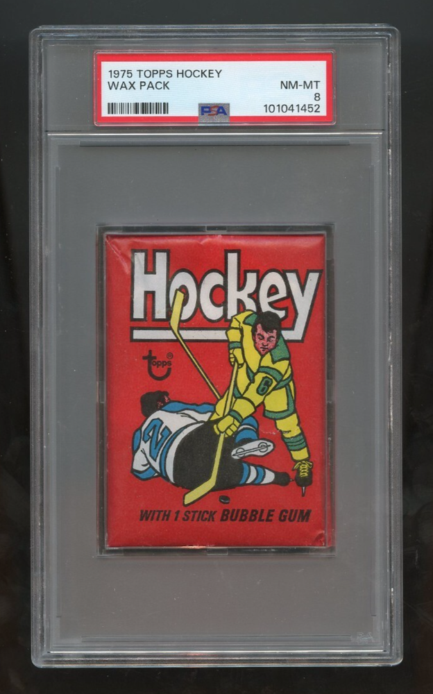 1975 Topps Hockey Wax Pack PSA 8 NM-MT Unopened Rookie Era 1452 Graded  