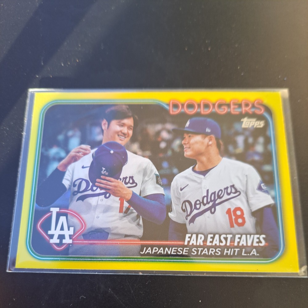 2024 Topps Update Series Ohtani Yamamoto SP Yellow Foil Veteran Combo #US13